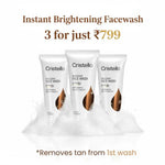 Cristello Brightening Face Wash Combo of 3 – 70g Each | Glutathione, Kojic Acid & Vitamin C | Oily Skin