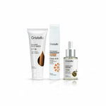 Cristello Complete Skincare Trio for dry skin – Face Wash + SPF 50+ Sunscreen + Night Serum, 50g+70g+30ml