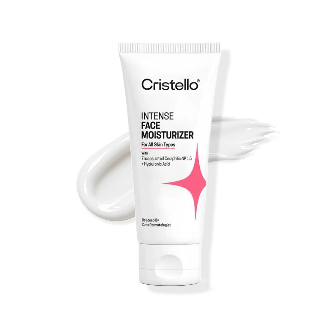 Cristello Intense Face Moisturizer 50ml | Ceramide NP & Hyaluronic Acid | All Skin Types