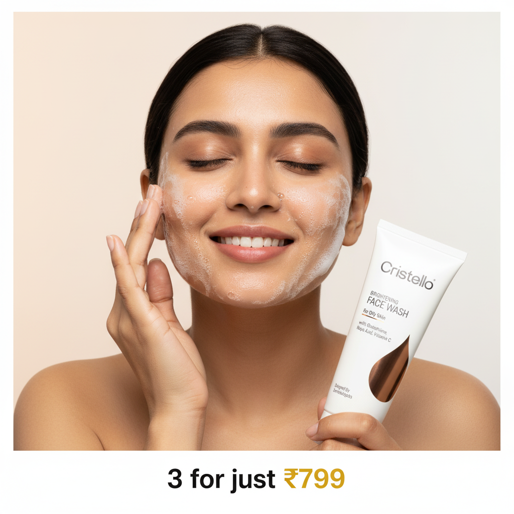Cristello Instant Brightening Facewash Combo Of 3
