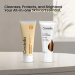 Cristello Daily Brightening Combo for Oily Skin – AM routine guide: Face Wash then Sunscreen
