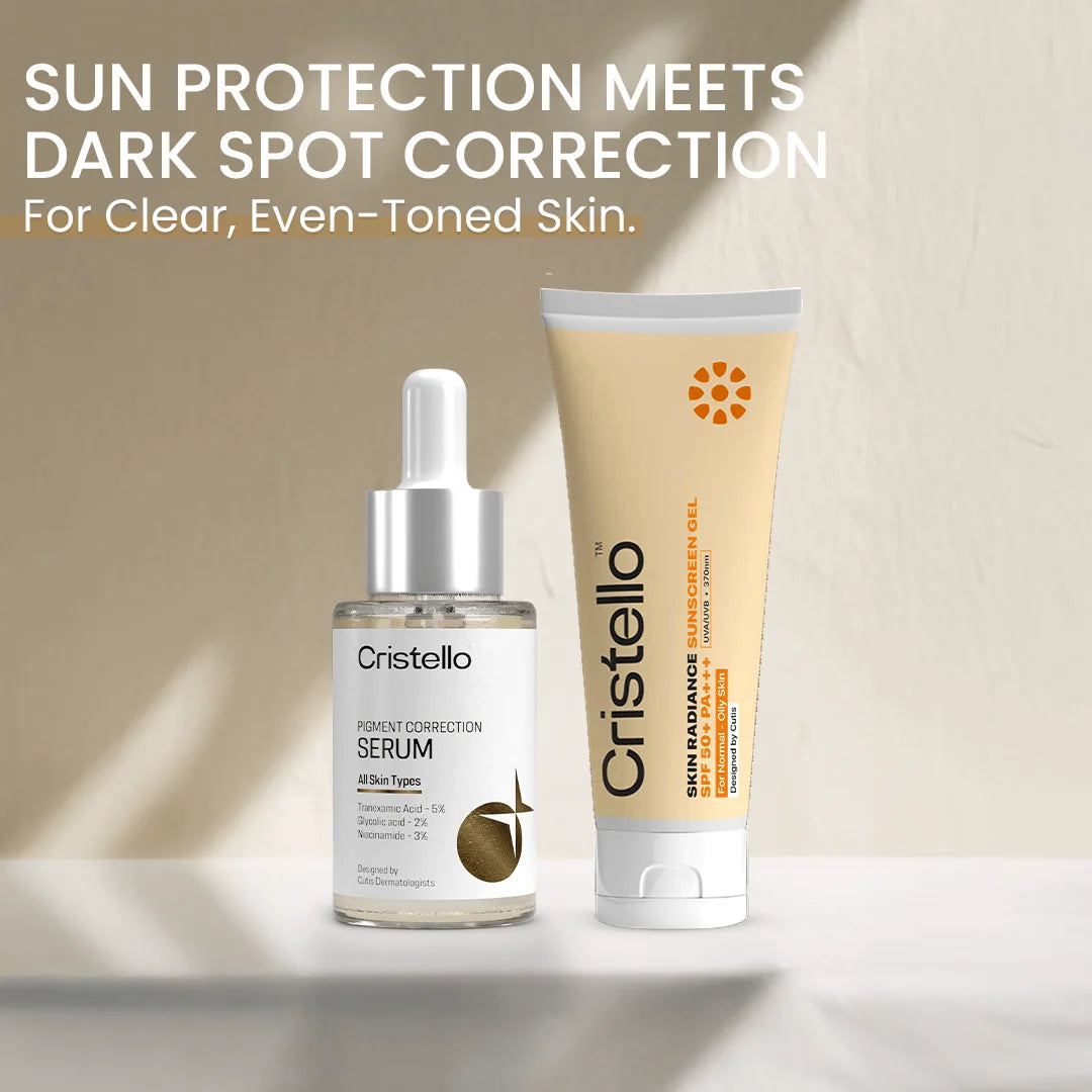 Cristello Anti-Pigmentation Combo for Oily Skin – how to use AM and PM routine