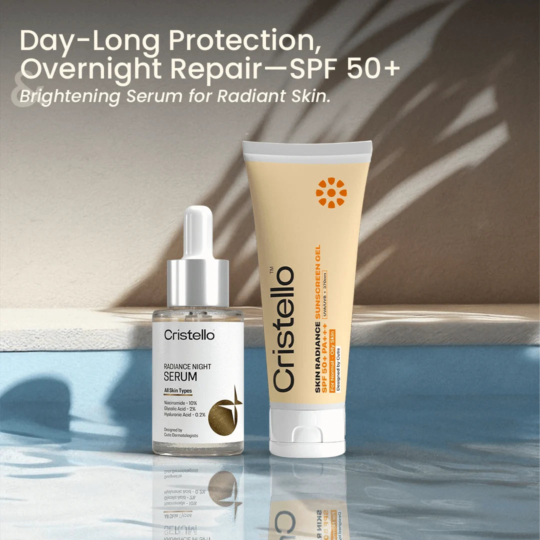 Cristello Day & Night Combo for Oily Skin – how to use AM and PM skincare routine