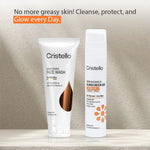 Cristello Daily Brightening Combo for Dry Skin – Face Wash + SPF 50+ Sunscreen benefits overview